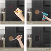 MOROBOR 4 Pack Closet Door Finger Pull, Steel Round Sliding