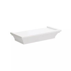 Greenbrier International Inc. SET OF 2 Small White Floating Plastic Shelf Shelves  8.6" L  x 4" D Holds 5 lbs