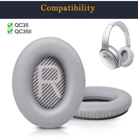 SoloWIT Professional Earpads Cushions for Bose QuietComfort 35 (QC35) and Quiet Comfort 35 II (QC35 II) Over-ear Headphones, Ear Pads Replacement with Softer Leather, Noise Isolation Foam