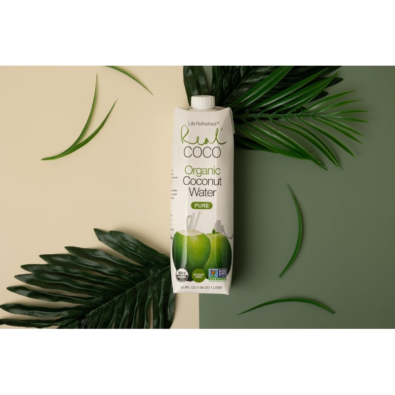 Real Coco Organic Pure Coconut Water 500mL, 100% USDA Organic