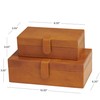 Deco 79 Leather Handmade Decorative Box Storage Decorative Keepsake Boxes