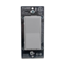 Smart WiFi Dimmer Switch for Lights, Single Pole/3-Way, Compatible with Alexa & Google Home, Neutral Wire, 2.4 GHz, Tuya App Control, ETL Listed, Aluminum Exterior & White Cover Plate Included