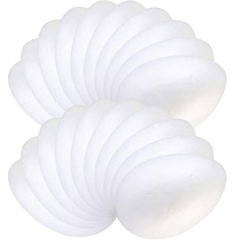 Operitacx 20pcs Easter Foam Eggs, 10cm Smooth White Craft Eggs Paintable Blank Easter Eggs Ornaments Easter Egg Decorating Paint Your Own Egg for Diy Easter Crafts