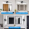 SOLFART Bathroom Light Fixtures Matte Black Dimmable LED Bathroom Vanity