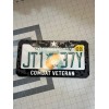 plate frame COMBAT VETERAN Black License Plate Frame Cover, Frame,