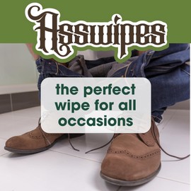 Asswipes Bundle: Pack of 45 Flushable Wipes and 15 Count Individually Wrapped On-The-Go Flushable Wipes - With Vitamin E and Aloe