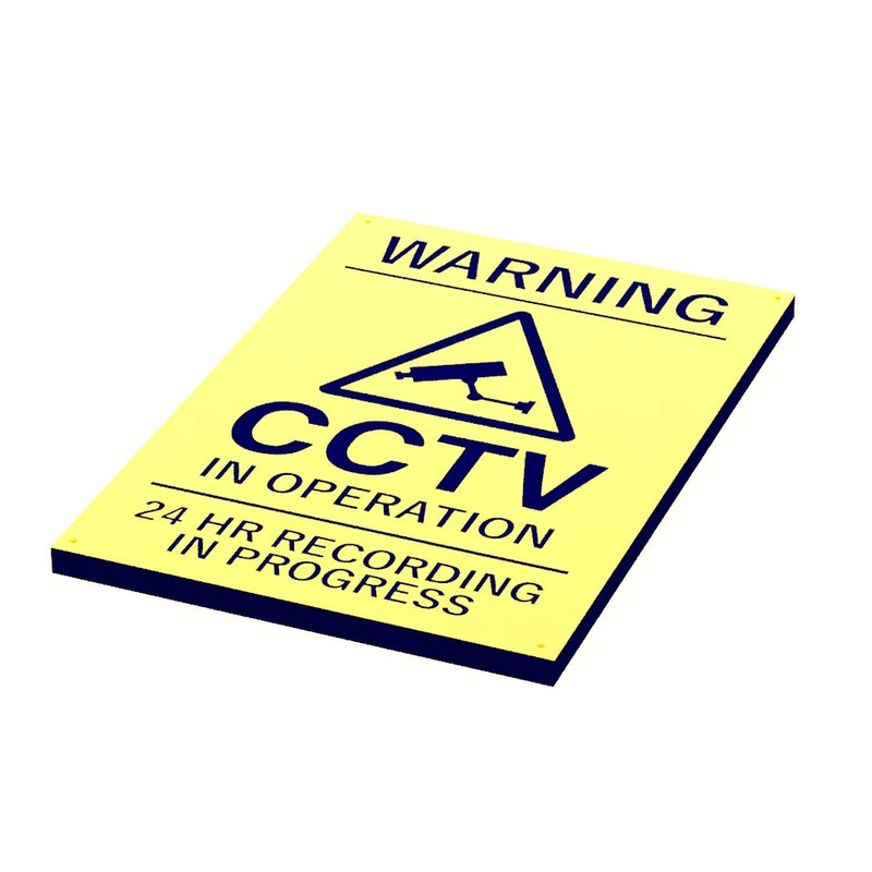 CCTV In Operation, Warning, Security, Sign, Notice, Black and Yellow