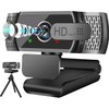 Neefeaer Full HD1080P Webcam with Microphone, Automatic Light Correction, USB