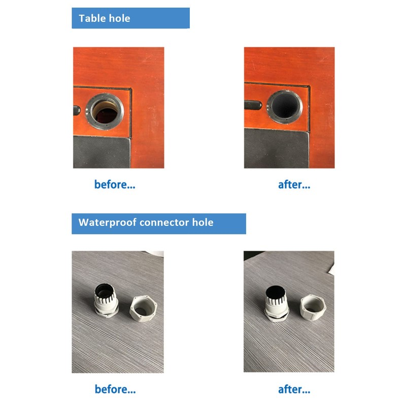 ECSiNG 100 Pieces Hole Plugs Black Plastic 7 mm Snap