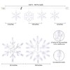 Snow Christmas String Lights 8.8 Feet with 6 Drops 100