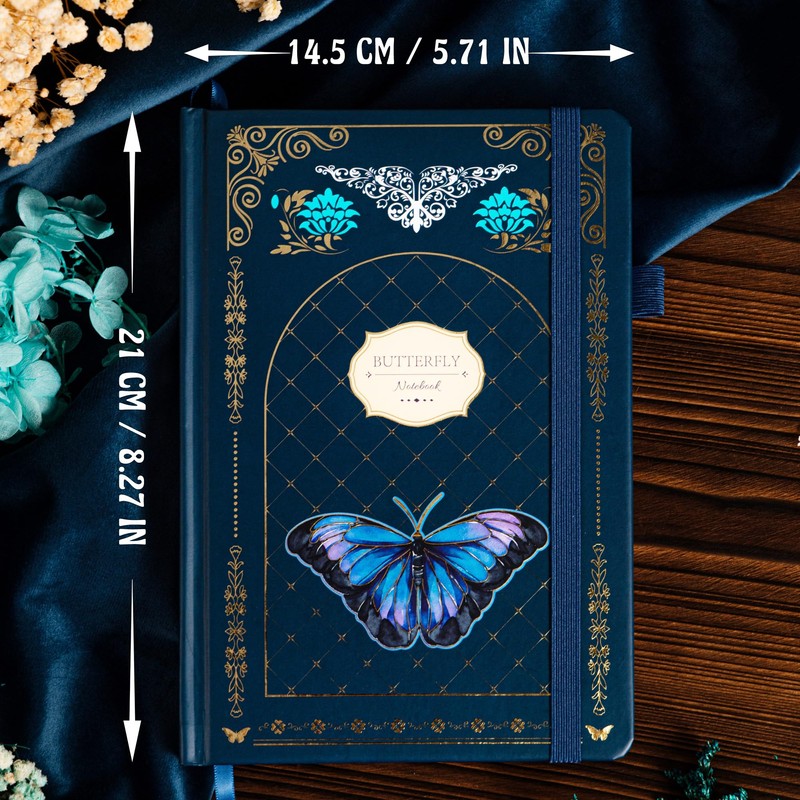 TIEFOSSI Butterfly Journals for Women Men, College Ruled Journals for