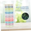 jojofuny 12 Rolls Luminous Embroidery Threads DIY Glowing Sewing Threads