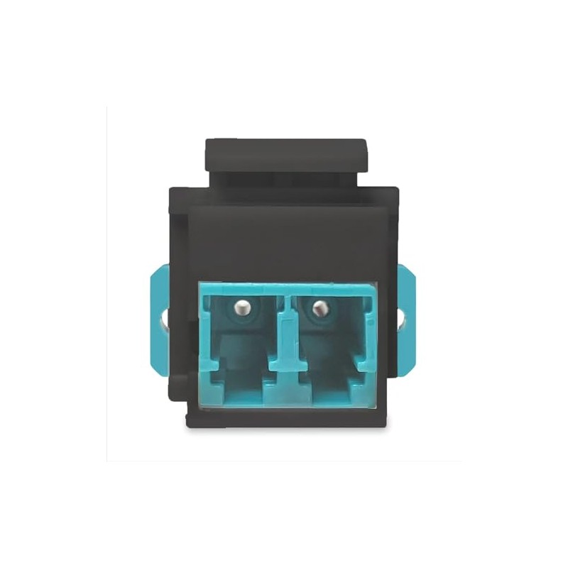 LC Duplex Fiber Optic Adapter Keystone Jack Insert Coupler, Singlemode/Multimode