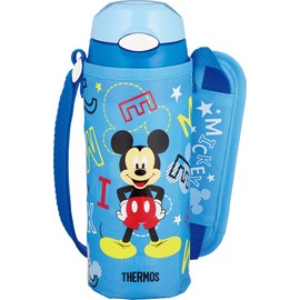 Thermos FHL-401FDS BLS Vacuum Insulated Straw Bottle, 13.5 fl oz (400 ml), Mickey Blue Star