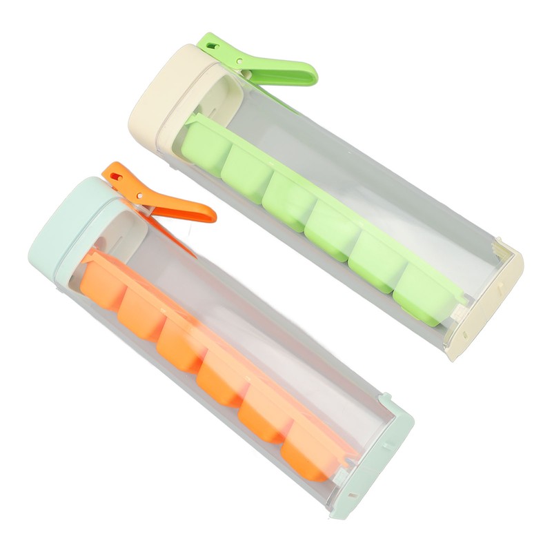 2PCS Ice Cube Trays 6 Grids Easy Release Reusable Ice