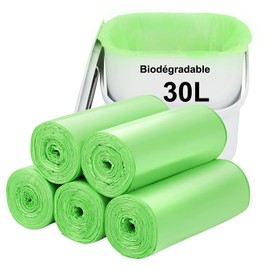 30 l biologisch abbaubare Müllbeutel, 100 Stück: Aievrgad/mittelgroße Müllbeutel für Küchenmülleimer, Müllbeutel, Kompostbeutel für Lebensmittel, robust und abbaubar.