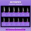 outopen 3D Fish Scales Almond Nail Tips 120Pcs 12 Sizes