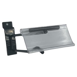 Only Hangers Black Slatwall Scanner Hooks with Clear Price/Label Holder (50, 4")