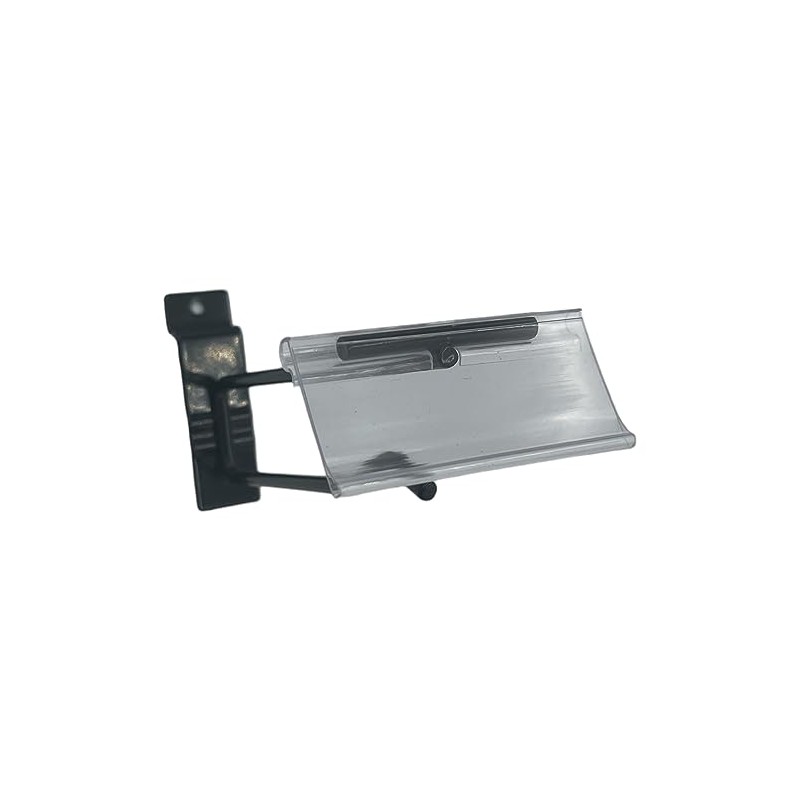 Only Hangers Black Slatwall Scanner Hooks with Clear Price/Label Holder