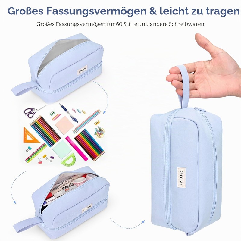 Yoeege U49YX003L Aesthetic Pencil Case for Students Girls Adults Women