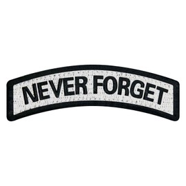 Tactical Never Forget Patch Embroidered Badge Applique Fastener Hook and Loop Emblem