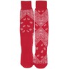 Men's Bandana Casual Crew Socks (Sock Size:9-13, Red)