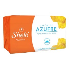 Jabones Azufre Sheló Nabel Antiacné 100g Pack 5 Piel Mixta Grasa