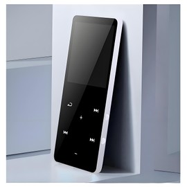 MP3 Player, Bluetooth 5.0, 1.8 Inch Screen, MP4 Player, 8 GB Memory, 128 GB Expandable, Portable Music Player, Supports Game Recording, Electronic Book, Film, (White)