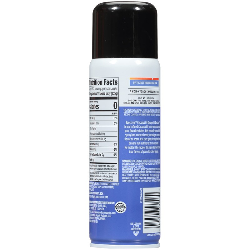 Spectrum Culinary, Coconut Oil Non-Stick Cooking Spray, 6 oz (Pack