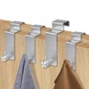 CODIRATO 4 PCS Over Door Hooks Stainless Steel Reversible Hooks