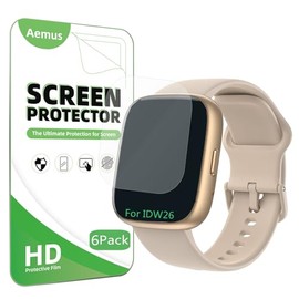 Screen Protector Compatible for Cillso IDW26 / IDW25 Smart Watch 1.83" (6 Pack) Clear TPU Soft Film, Compatible for EchoByte, aeac IDW28 Smartwatch 1.85 Screen Protector