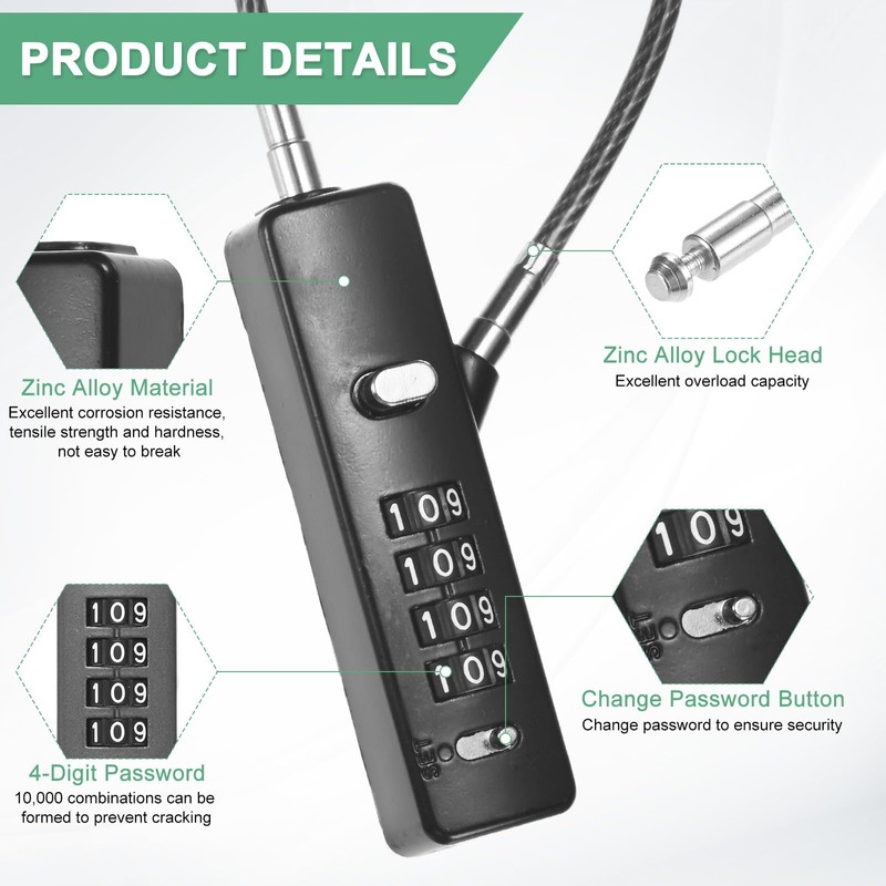 M METERXITY 1-Set Gate Locks for Outdoor Fence Heavy Steel