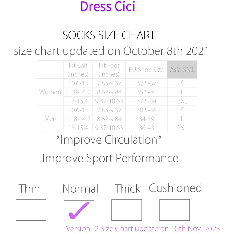 Dress Cici Blue Running Compression Socks for Men And Women,