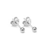 Sterling Silver Ball Stud Earring Set 2 3 & 4mm