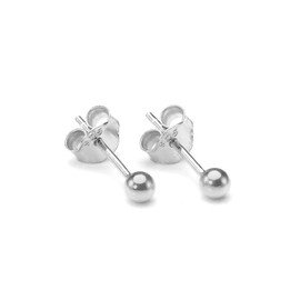 Sterling Silver Ball Stud Earring Set 2 3 & 4mm