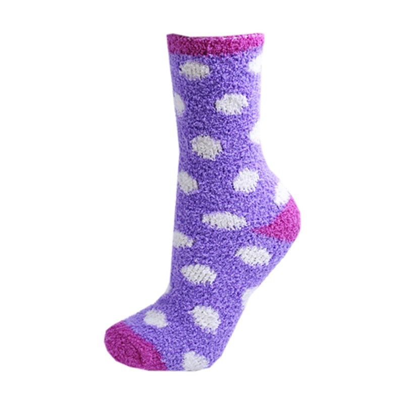 Thingimijigs 4 Pairs Ladies Striped & Spotty Patterned Soft Fluffy
