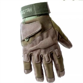 Unbranded Men Tactical Gloves Anti-slip Full Finger Glove Military Combat Shooting Gloves - Army Green, XL