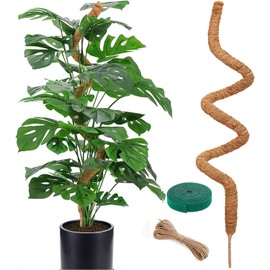 48 Inch Moss Pole, Bendable Moss Pole for Plants Monstera - Moss Poles for Climbing Plants Indoor, Handmade Coco Coir Plant Support Stakesfor Potted Plants, Pothos, Philodendron