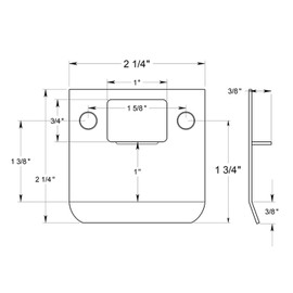 Nuk3y SP225 Extended Lip Strike Plate (2-1/4" x 2-1/4", Oil Rubbed Bronze)