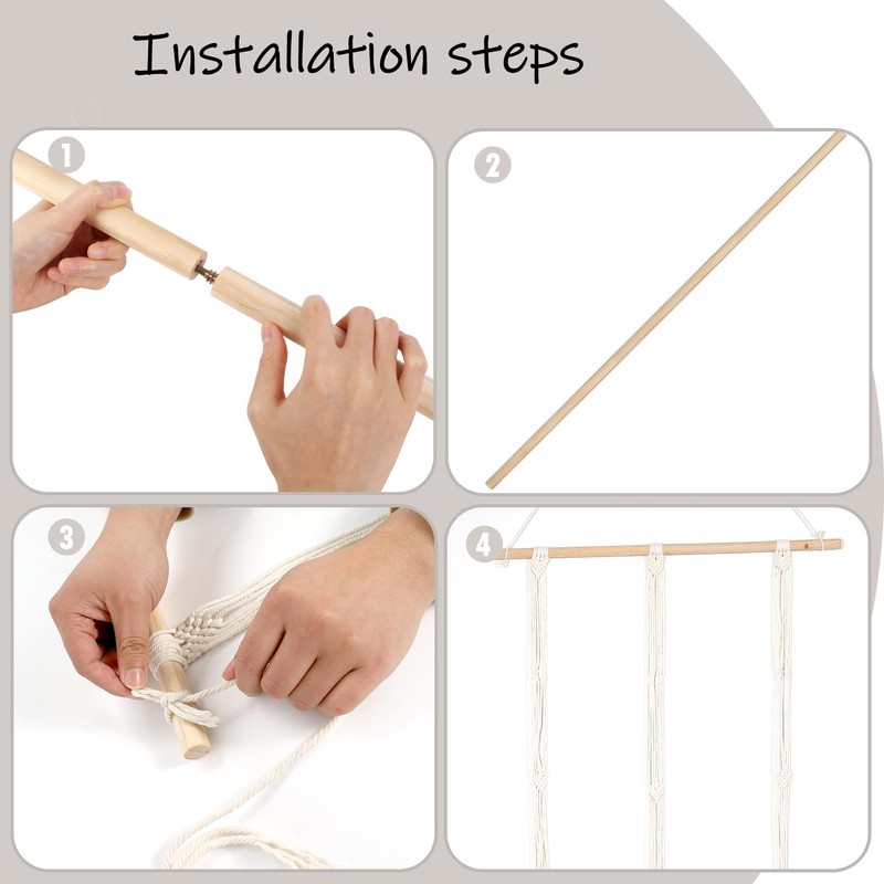 ZYP 7 Hats Style Macrame Hat Hanger Hat Rack for