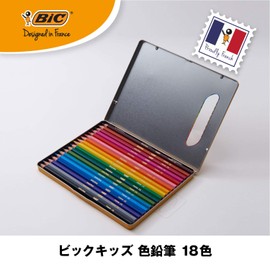 BIC Kids Evolution ECOlutions Colouring Pencils - Assorted Colours - Metal Box of 18