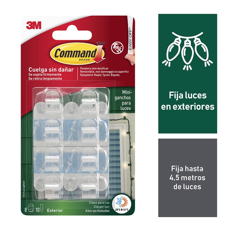 Command 17017AW 17017 AW – Pack of 8 Hooks Outdoor