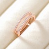 Mameloly Wedding Bands for Women Rose Gold Dainty CZ Cubic