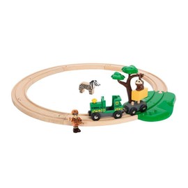BRIO World - 33720 Safari Railway Set - Imaginitive Wooden Toy Train Set for Toddlers | Creative Play | Expansion Compatible |Safety Tested | Ideal for Kids Age 3 and Up