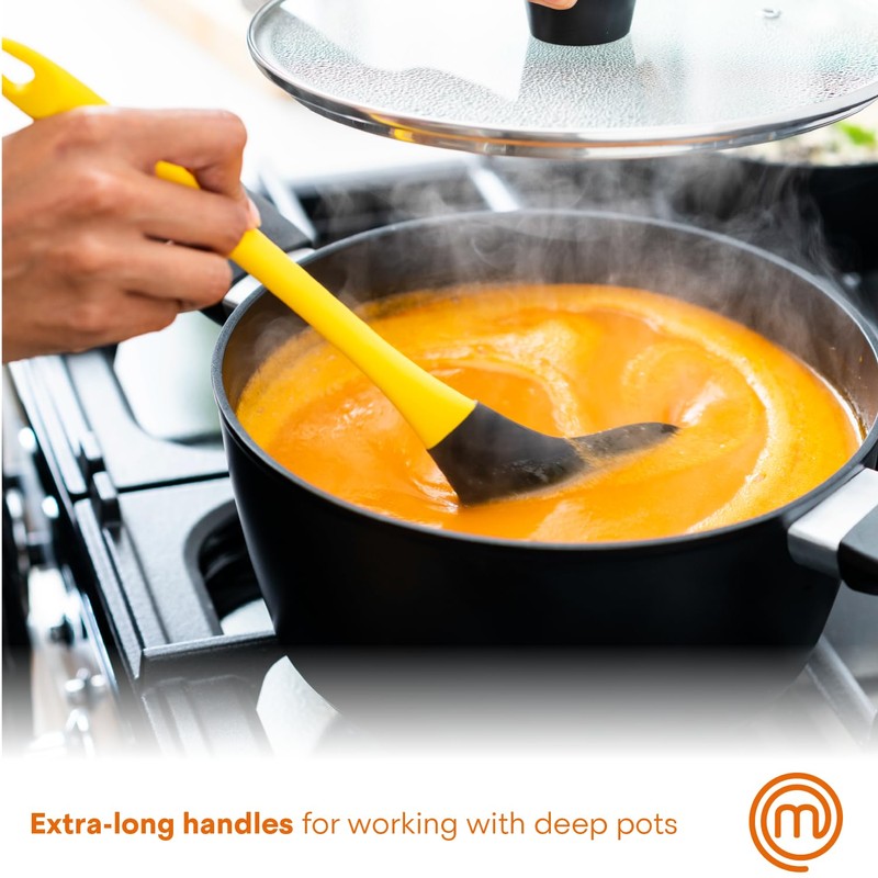 MasterChef Kitchen Utensils Set with Holder, Nylon, Multi-Coloured