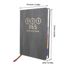 GANAZONO Portable Daily Planner Diary Notebook Household Organizer for Students Professionals Classic Minimalist Design for Easy Planning Note Taking for Friends Family