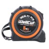 WellCut Retractable Tape Measure, with Metric & Imperial Dimensions, Rubberised