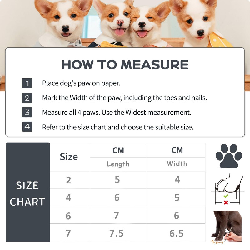 Dog Boots, Non-Slip Dog Shoes 2pcs, Dog Boots Paw Protector,Boots