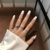 Black Knuckle Rings Set for Women Trendy Stackable Rings Cute