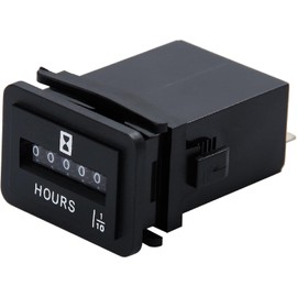 DC 6V-80V Mechanical Hour Meter - YOOREAL Hour Meter No Battery for Diesel Engine Generator Boat Motorcross Motor Truck Inverter Boat RV Zero Lawn Mower Snow Blower Waterproof
